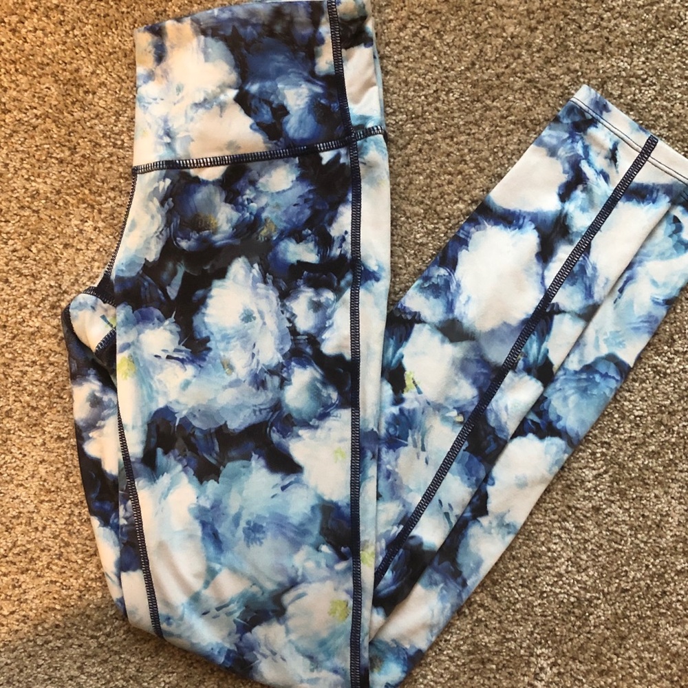 Athleta floral leggings, XS
